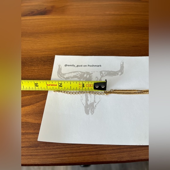 Beautiful Gold Tone Dual Chain Necklace - Picture 5 of 5